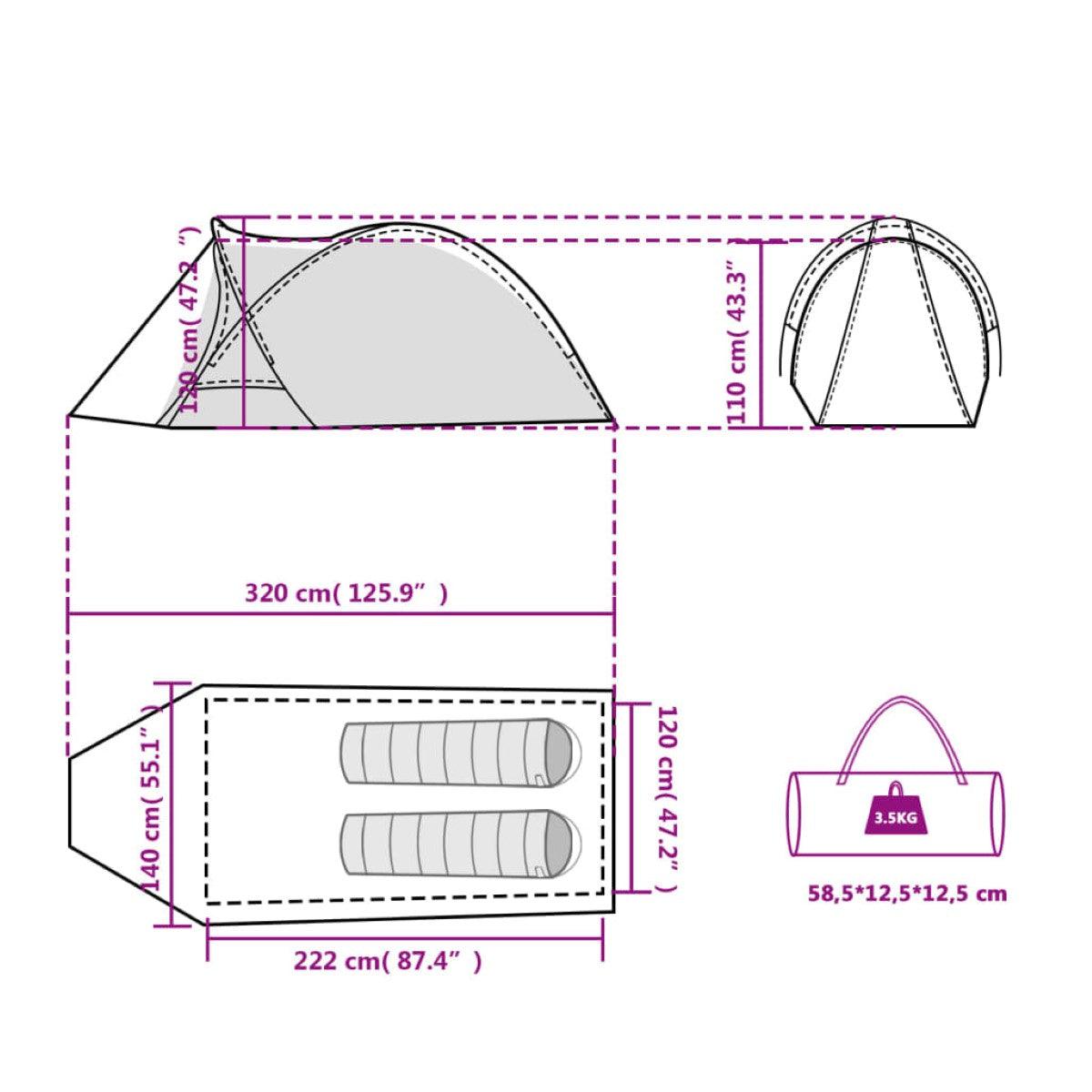 Campingtält 2-Personer E-Port