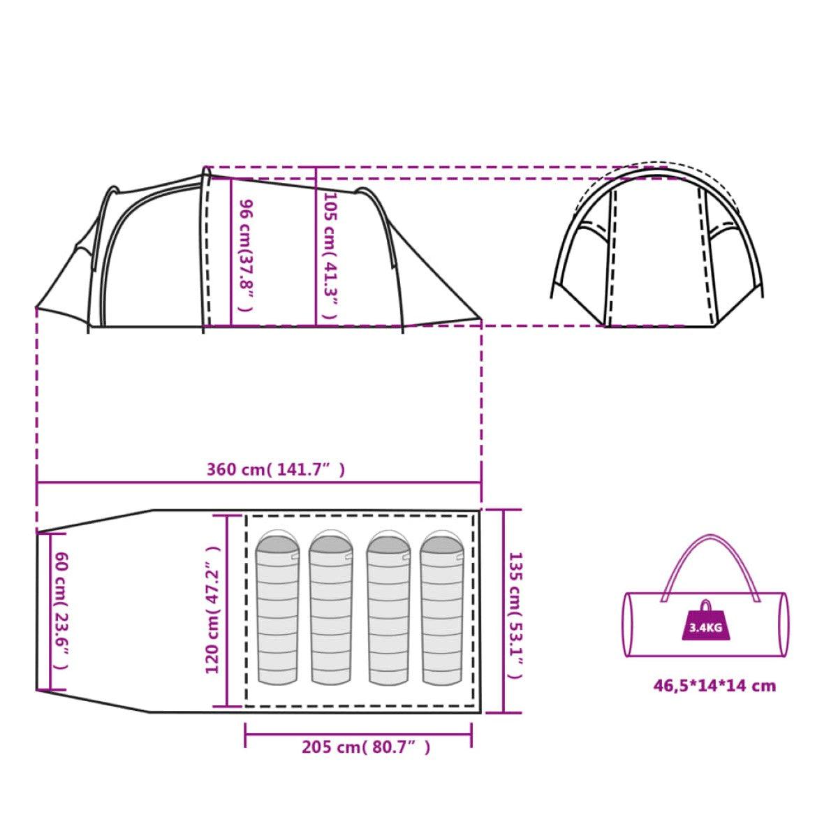 Campingtält 4-Personer