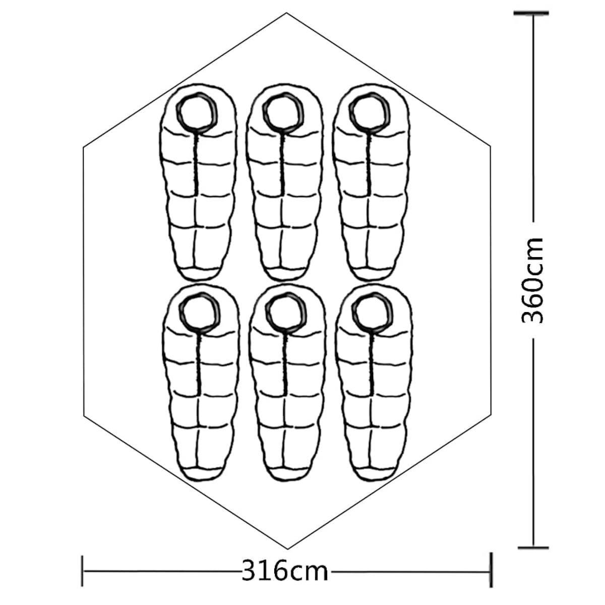 Campingtält 6-Personer Iglo