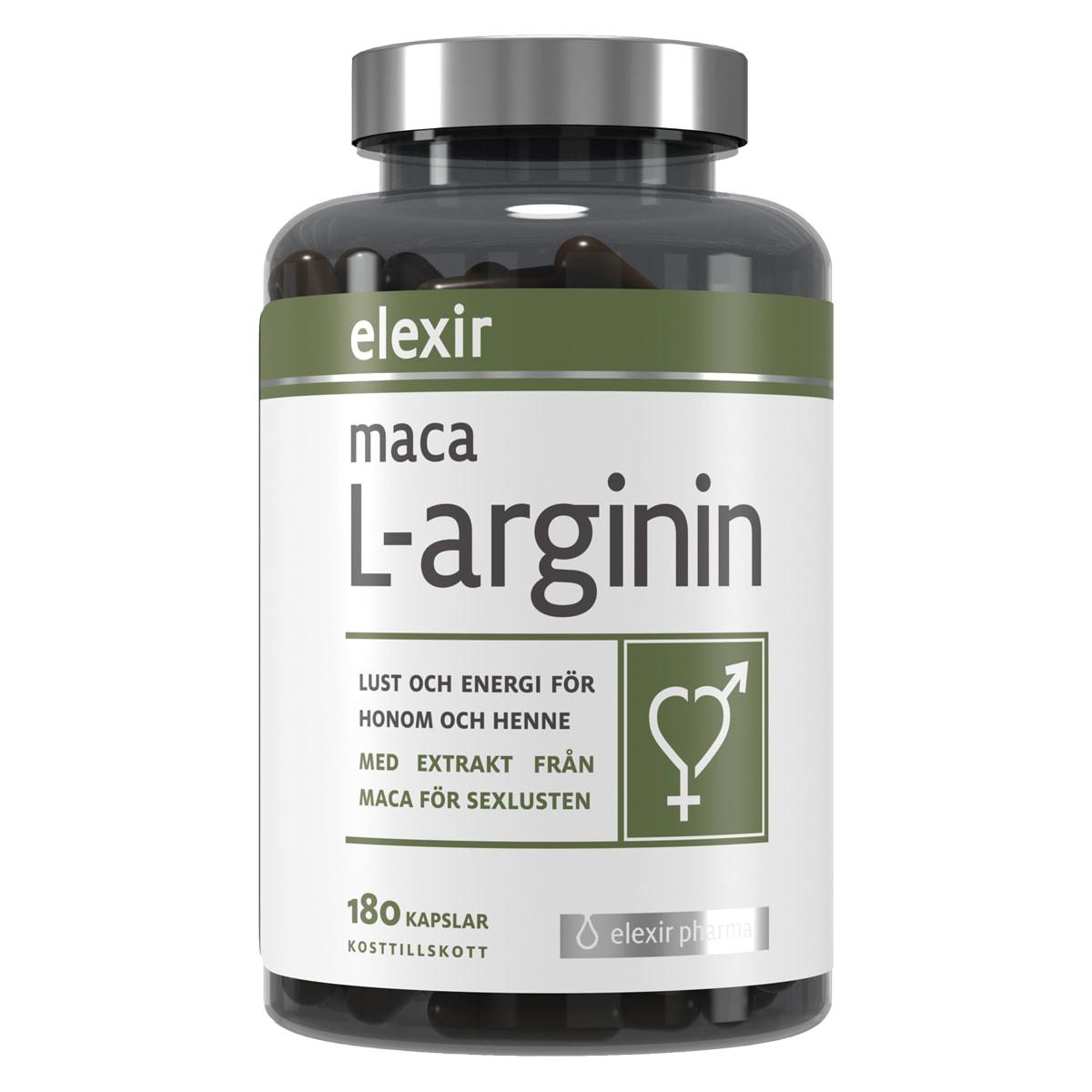 Elexir Pharma Maca L-arginin 180 kapslar