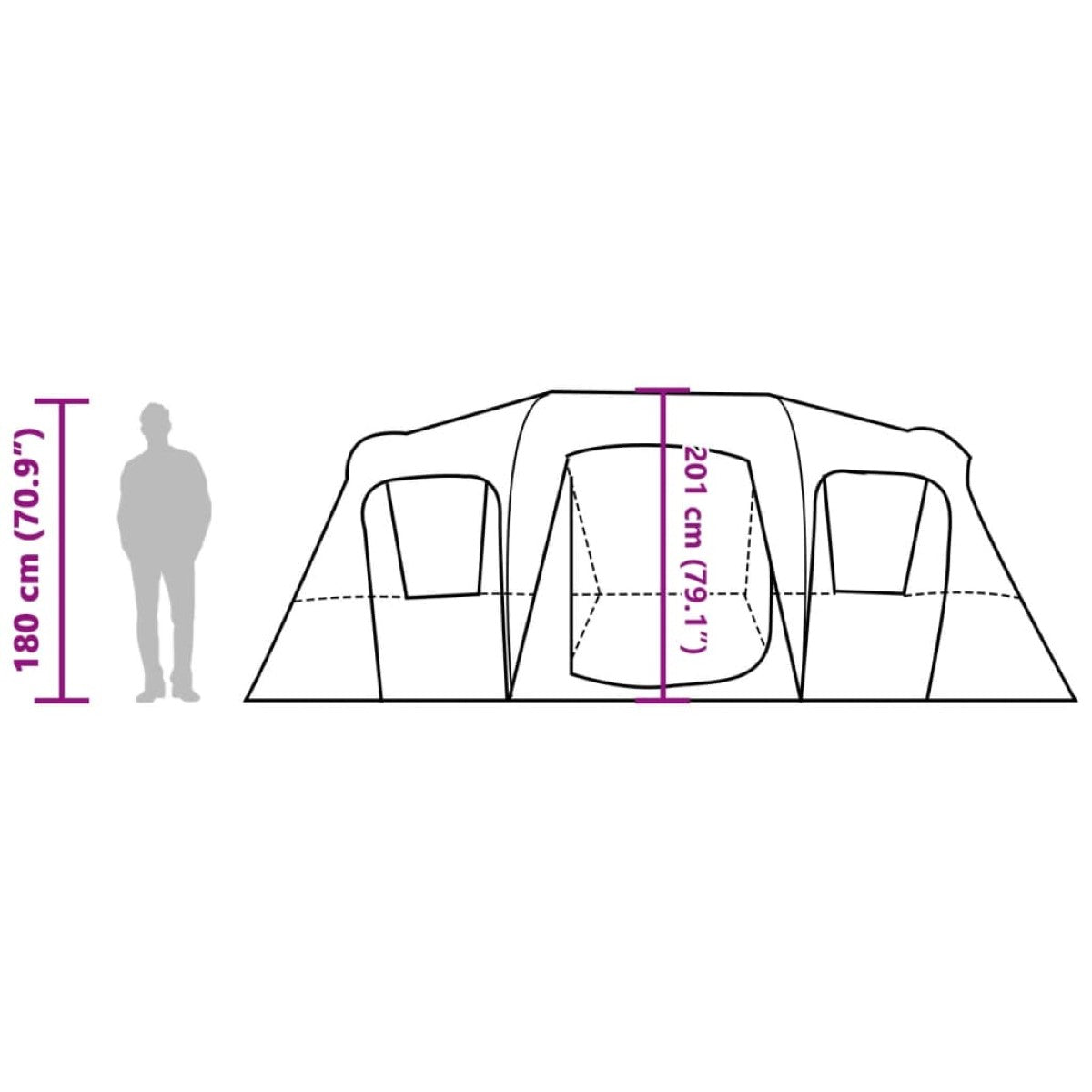 Familjetält 16-personer Tunnel