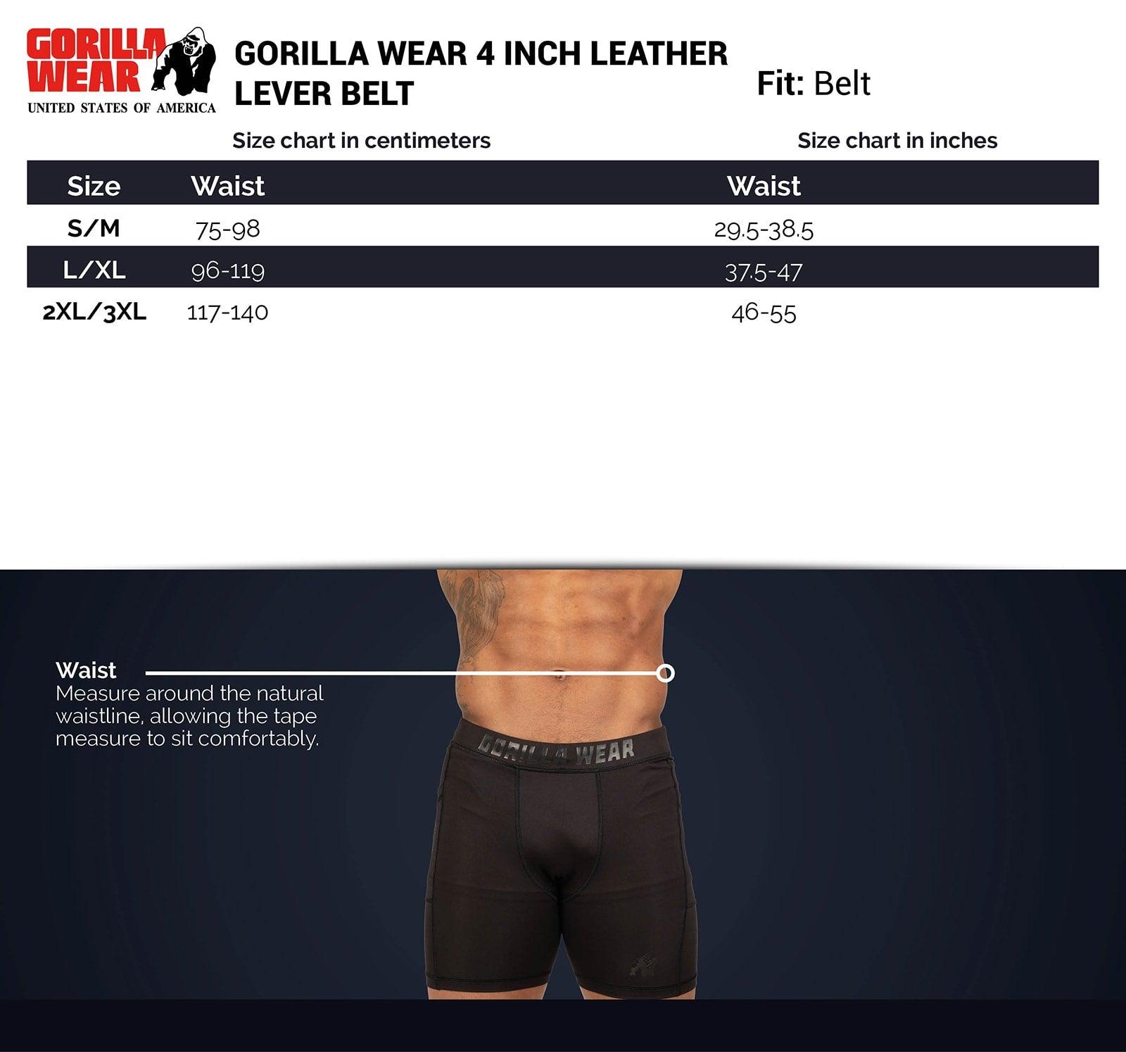 Gorilla Wear 4 Inch Powerlifting Lever Belt Träningsbälte