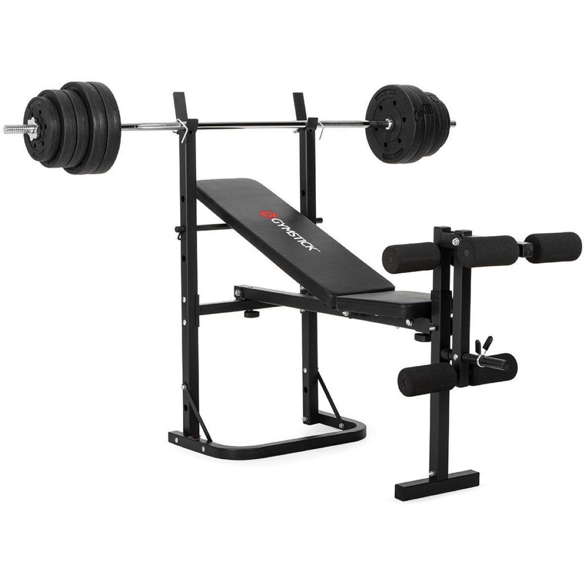 Gymstick Weight Bench med 40kg Viktset Träningsbänk