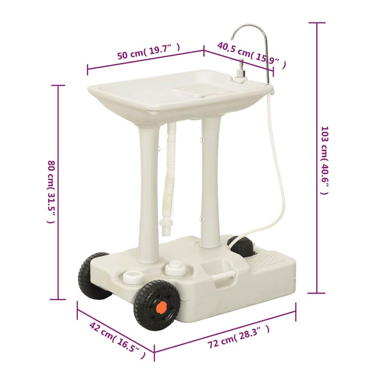 Portabel Campinghandfat 35l